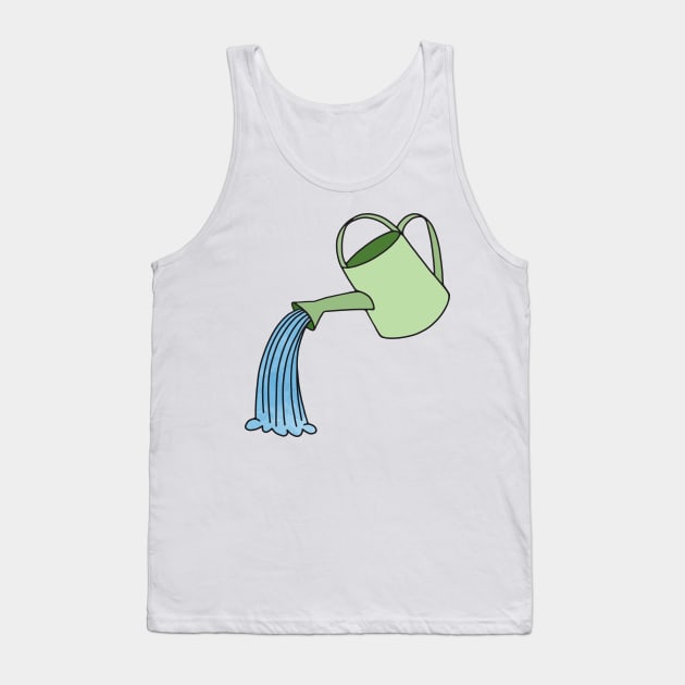 Watercolor Watering Can Tank Top by murialbezanson